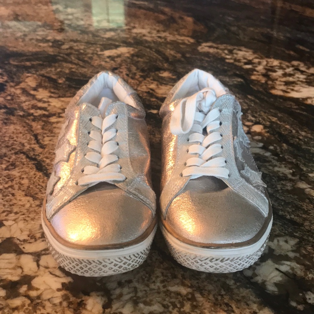 Bebe Gold tennis shoe